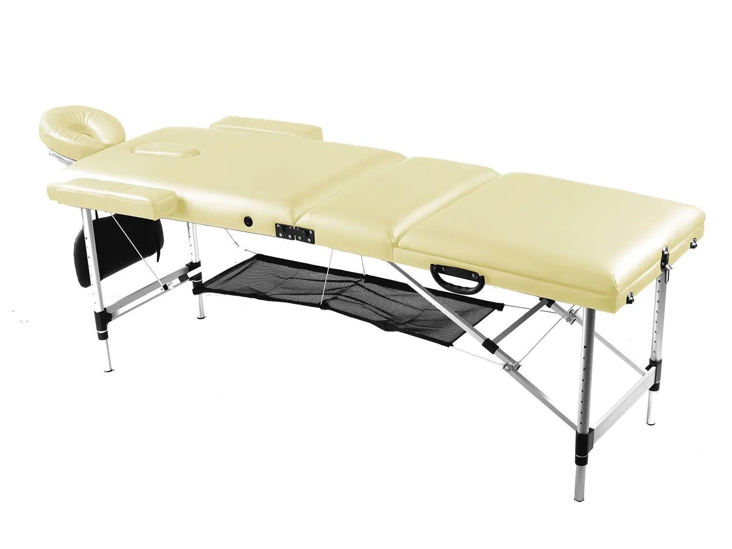 Table de massage body coach, pliable en 3 parties, piètement en aluminium léger, réglable en hauteur